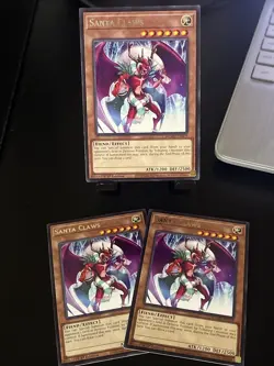 Yugioh! 3x Santa Claws MZMU-EN079 Rare 1st Ed NM - Image 1