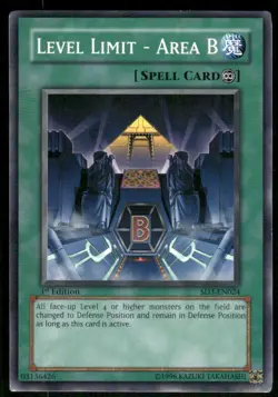 Level Limit - Area B SD3-EN024 SD: Blaze of Destruction Yu-Gi-Oh 1st Edition LP - Image 1