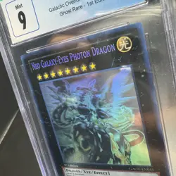 2012 Yu-Gi-Oh! 1st Ed. Neo Galaxy-Eyes Photon Dragon Ghost Rare GAOV-EN041 CGC 9 - Image 3