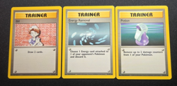 3x Pokemon TCG Trainers - Energy Removal 92/102, Bill 91/102 & Potion 94/102 MP - Image 1