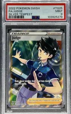 2022 Pokemon Silver Tempest ** JUDGE ** #TG25 Trainer FULL ART 💎 PSA 9 💎 - Image 1
