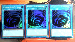 YuGiOh! 3x Mystical Space Typhoon RA02-EN048 1st Edition NM SUR Playset - Image 1