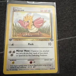 Pokemon TCG - SPEAROW - 1ST EDITION - 62/64 - WOTC - JUNGLE (1999) - MP - Image 1