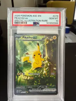 Pokemon Pikachu ex Ascended Heroes Special Illustration Rare #276 PSA 10 - Image 1