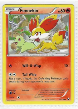 Fennekin 10/124 Common Fates Collide Pokemon Near Mint - Image 1