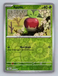 Applin 016/182 Reverse Holo Destined Rivals DRI Pokemon Scarlet & Violet - Image 1