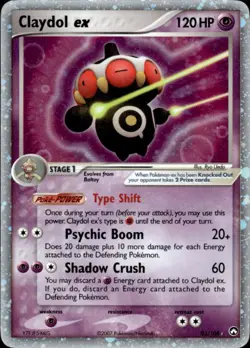 Claydol ex 93/108 Holo Rare EX Power Keepers Pokemon Heavily Played - Image 1