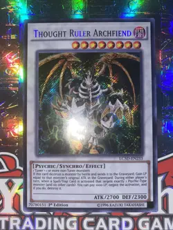 Yu-Gi-Oh! TCG Thought Ruler Archfiend LC5D-EN233 Secret Rare 1st NM - Image 1