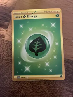 Pokemon TCG Basic Grass Energy 278/193 Holo Hyper Rare Paldea Evolved - Image 1