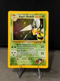 Pokemon TCG Koga's Beedrill Gym Challenge Holo Rare Card 9/132 - Image 1