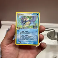 Pokemon TCG Vaporeon Stamped Holo Card Unseen Forces 19/115 Rare - Image 1