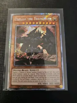 Egyptian God Cards Set Obelisk Slifer Winged Ra LP YuGiOh RA03 Platinum Secret - Image 4
