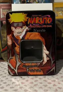 Naruto Trading Card Game Unstoppable Force EMPTY Tin Only 2002 Clean Fast Ship - Image 1