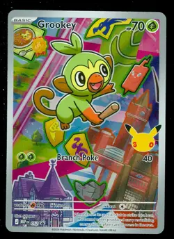 Pokemon GROOKEY MEP 052 Chaos Rising - 1st Partner FULL ART PROMO - Card B - Image 1