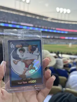 One Piece X Dodgers 2026 Luffy Card and Straw Hat IN HAND Ships Tomorrow! - Image 2
