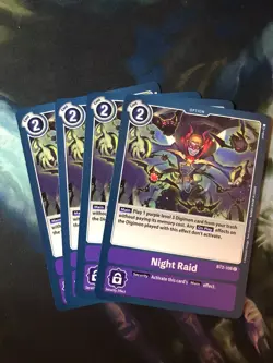 Night Raid - BT2-108 C - Common Digimon TCG Card Playset Purple - Image 1