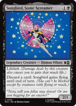 ~ Songbird, Sonic Screamer ~ NM ~ Commander: Marvel Super Heroes ~ MTG ~ - Image 1