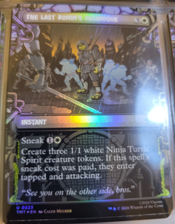 Holo Foil The Last Ronin's Technique # 223 Borderless - TMNT - MTG Game Cards - Image 1