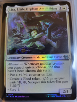 Holo Foil Lita, Little Orphan Amphibian # 19 TMNT MTG Cards Magic The Gathering - Image 1