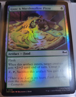 Holo Foil Guac & Marshmallow Pizza # 116 TMNT TMT MTG Cards Magic The Gathering - Image 1