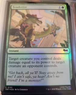 Holo Foil Tenderize # 133 - TMNT - TMT - MTG Cards Magic The Gathering - Image 1