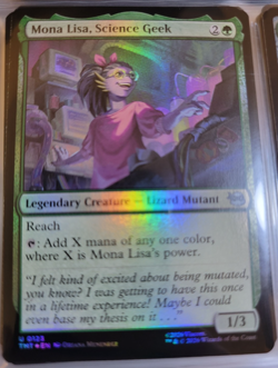 Holo Foil Mona Lisa, Science Geek # 123 TMNT - TMT MTG Cards Magic The Gathering - Image 1