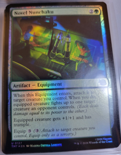 Holo Foil Novel Nunchaku # 127 - TMNT - TMT - MTG Cards Magic The Gathering - Image 1