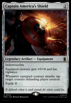 MTG Marvel Super Heroes #244 Captain America's Shield - Near Mint or Better - Image 1