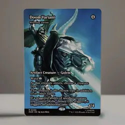 MTG Marvel Super Heroes DOOM VARIANT ROAMING THRONE Borderless Mythic 0099 - Image 1