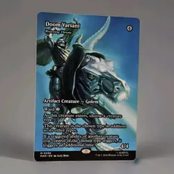 MTG Marvel Super Heroes DOOM VARIANT ROAMING THRONE Borderless Mythic 0099 - Image 3