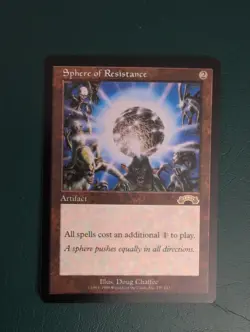 Title:MTG Sphere of Resistance Exodus Rare #139/143 LP+/NM- Vintage Artifact S - Image 1