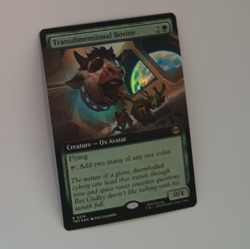 Transdimensional Bovine Ext Art FOIL NM/M Teenage Mutant Ninja Turtles TMNT MTG - Image 1