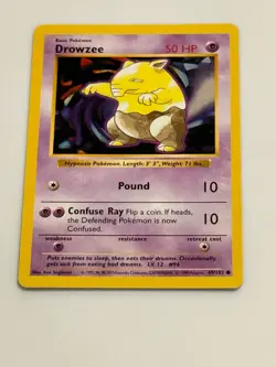 Shadowless Drowzee Pokemon Card 1999 Base Set WOTC 49/102 - Image 1