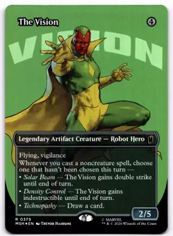 The Vision (Borderless) 379 Marvel Super Heroes Foil NM Magic: The Gathering - Image 1