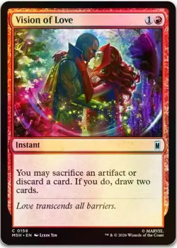 X 1 Vision of Love Foil NM-M 158 MTG Marvel Super Heroes MSH Magic The Gathering - Image 1