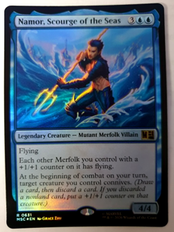 Namor, Scourge of the Seas - FOIL - MTG Marvel Super Heroes Commander - 0631 NM - Image 1