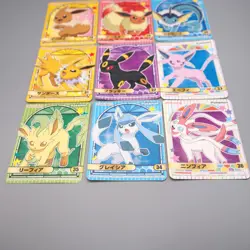 Pokemon Card 9set Eevee Umbreon Espeon Seal Sticker MARUMIYA NM-EX Japanese s071 - Image 5