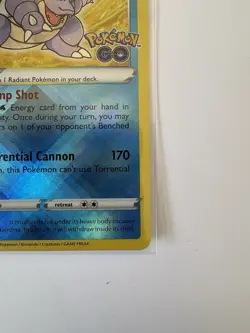Pokemon TCG Radiant Blastoise Holo Card 018/078 Pokemon Go NM - Image 3
