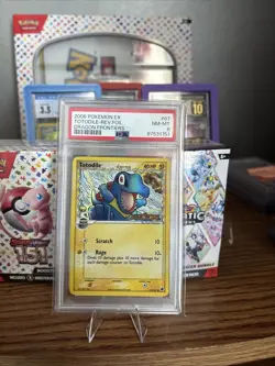 Pokemon TCG Totodile Dragon Frontiers Reverse Holo Card 67/101 PSA 8 - Image 1