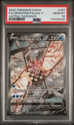Pokemon Card Origin Forme Palkia V 167/189 Astral Radiance ENG inglese PSA 10 - Image 1