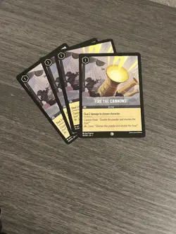 Disney Lorcana Fire the Cannons! 197/204 The First Chapter Common 4 Cards Set - Image 1