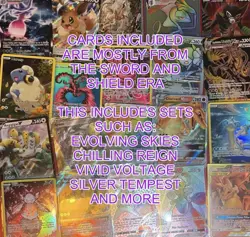 POKEMON CARD BUNDLE V or VMAX ULTRA RARE HOLO/REVERSE SHINY CARDS 50 CARD BUNDLE - Image 2