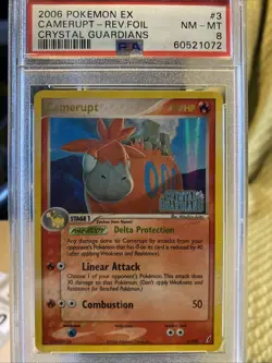 PSa 8 Camerupt Holo Rare #3 Crystal Guardians Pokemon 2006 S65 - Image 1