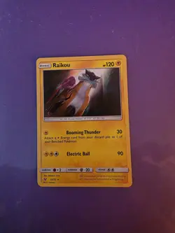 Raikou Pokemon Card TCG Sun & Moon Shining Legends 32/73 Holo Rare 2017 32/73 - Image 1