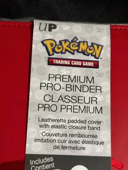 Pokemon trading card premium pro binder Letherette padded cover elastic closure. - Image 2