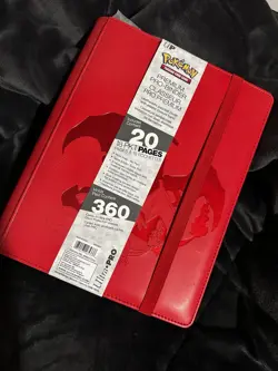 Pokemon trading card premium pro binder Letherette padded cover elastic closure. - Image 3