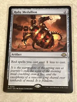 Ruby Medallion Modern Horizons 3 Regular Card, MTG Magic the Gathering Rare - Image 1