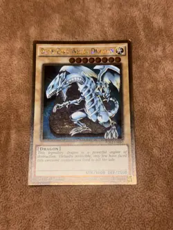Yu-Gi-Oh! BLUE-EYES WHITE DRAGON PGL2-EN080 GOLD 1st Edition LP - Image 2