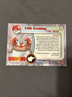 Krabby #98 Pokemon Topps Series 2 Card NM - Image 4