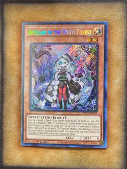Yugioh Astellar of the White Forest INFO-EN013 Secret Rare 1st Ed NM - Image 1